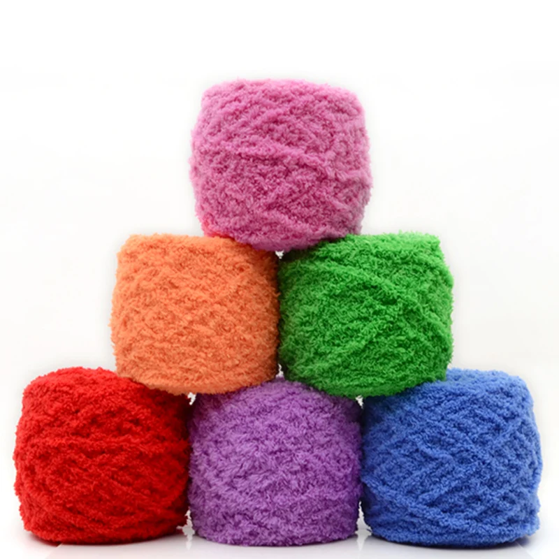 100g/PC Solid Color Coral Velvet Cashmere Yarn Knitting Thick Woolen