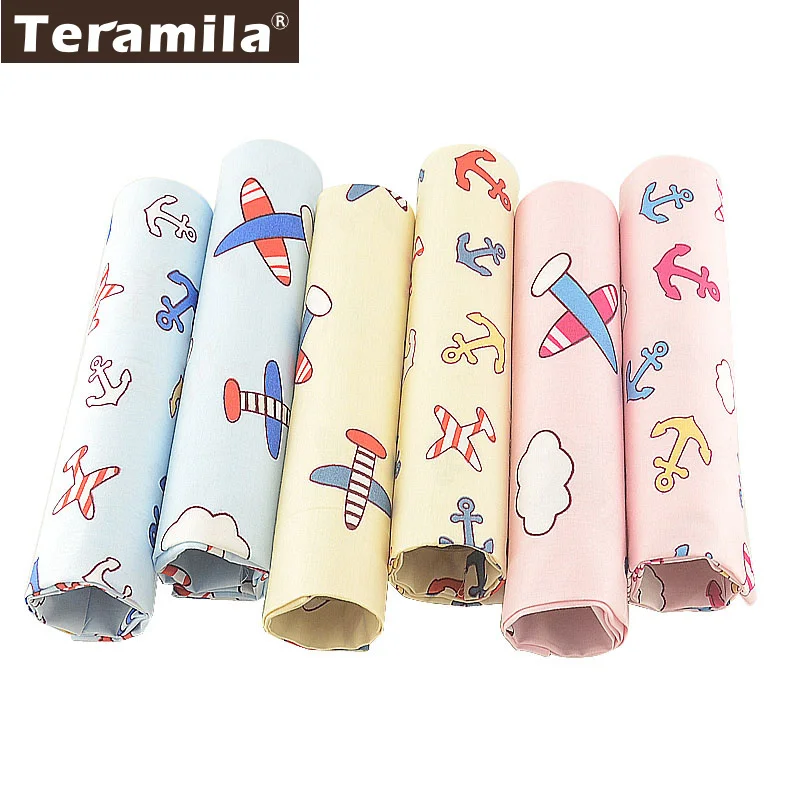 Teramila 6 шт./40 см x 50 четверть толщины комплект самолета хлопчатобумажная ткань