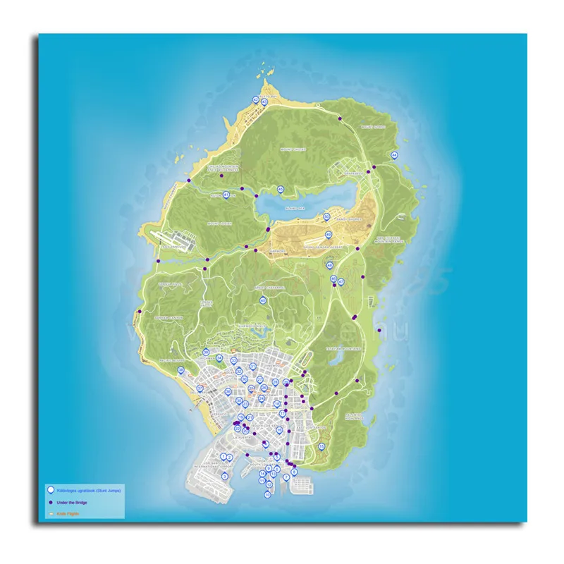 Gta 5飛行機位置マップhd壁アートキャンバスポスタープリント壁の写真を絵画アートワークオフィスリビングルームホーム装飾 Painting Calligraphy Aliexpress