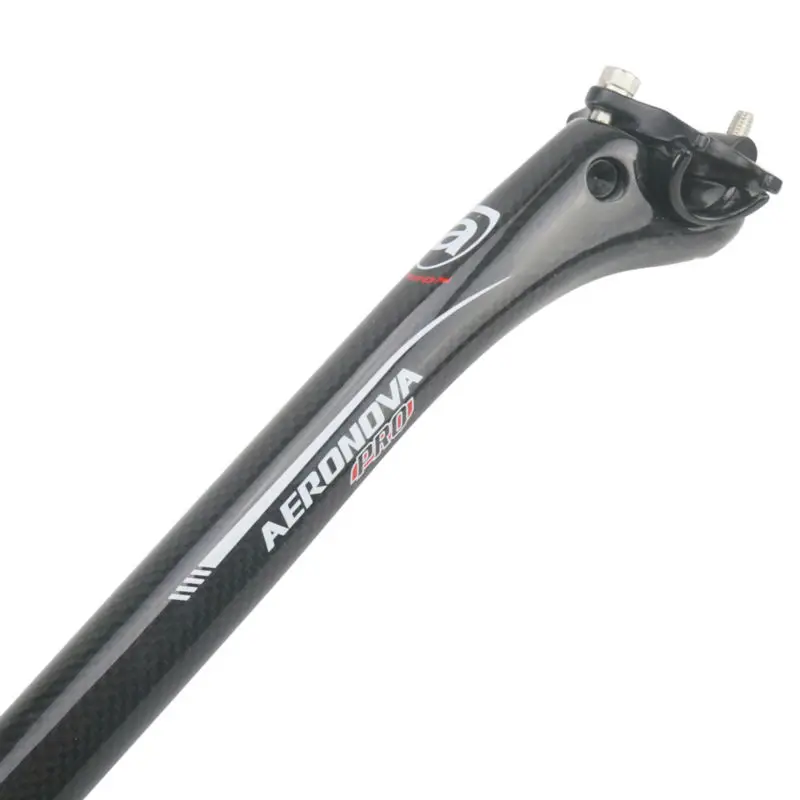 AERONOVA PRO карбоновый Подседельный штырь дорожный велосипед MTB Seattube труба из углеродистого волокна 3K горный велосипед из углеродного волокна велосипед подседельный штырь 27,2/30,8/31,6 черный подседельный штырь