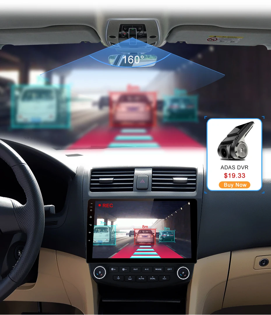 Junsun 2G+ 32G Android 9,0 для honda accord 7 2003-2007 Авто 2 din Радио стерео плеер Bluetooth gps навигация нет 2din dvd