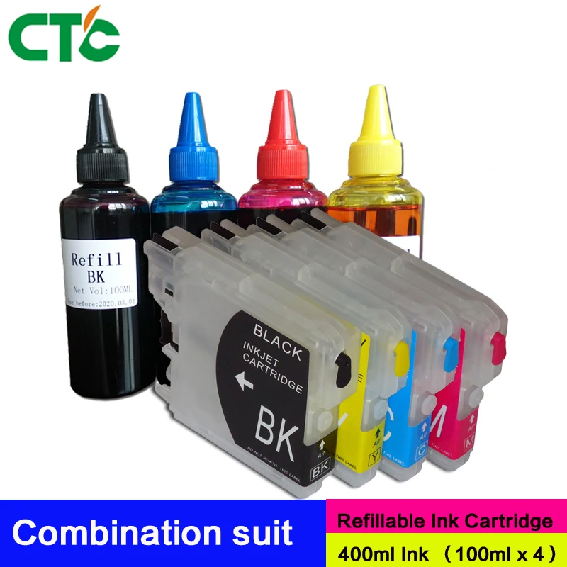 

Compatible LC11 LC16 LC38 LC61 LC65 LC67 LC980 LC1100 empt refill Ink Cartridge for Brother DCP- J140W 145C 165C 185C 195C