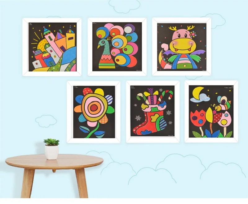 Preise 24 stücke sand kunst papier mit 12 farben flasche sand für kinder zeichnung spielzeug Kinder cartoon sand malerei für kindergarten kunst handwerk