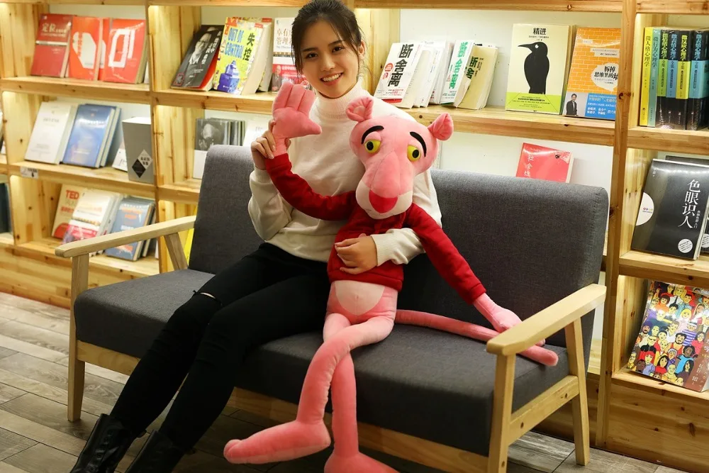 110/130 см свитер гигантского размера Мягкая игрушка "Розовая пантера" игрушка кавайная детская Спящая Подушка, мягкая игрушка в виде животного, подарок на день рождения