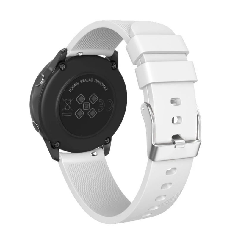 Саржевый силиконовый ремешок для Galaxy Watch Active, классический силиконовый браслет, сменный ремешок с пряжкой, горячая Распродажа