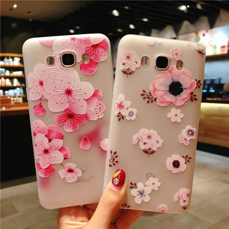 USLION زهرة الهاتف حقيبة لهاتف سامسونج غالاكسي S9 S8 زائد S7 حافة A3 A5 A7 J3 J5 J7 2017 سلسلة ملاحظة 9 8 واضح لينة غطاء من البولي يوريثان الحراري حالات