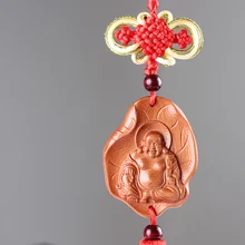 Классические деревянные изделия Этнические украшения Майтрейя Буддийские принадлежности брелок декоративные аксессуары автомобильное подвесное украшение брелок