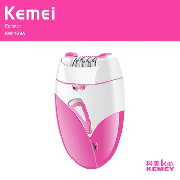 

100-240V kemei rechargeable lady epilator depilador remover undeararm trimmer device electric hair removal bikini hair shaver