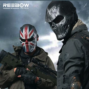 

Military Tactical Mask Airsoft Paintball Scary Outdoor Sports Spring War Game Full Face Skull Mask BB Ball Field Game Hunting