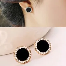 Корейская версия анти-аллергических качеств высокого качества имитация стразы круглые серьги ювелирные изделия для женщин