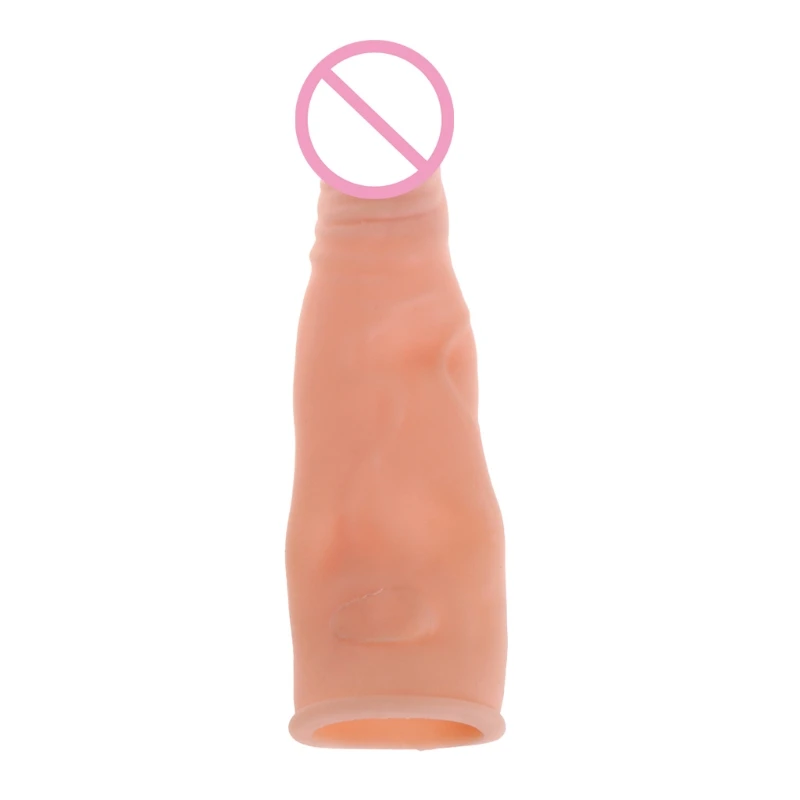 Condom Penis Sleeve Sex Toys for Men Realistico font b Dildo b font Penis Extender Enlargement