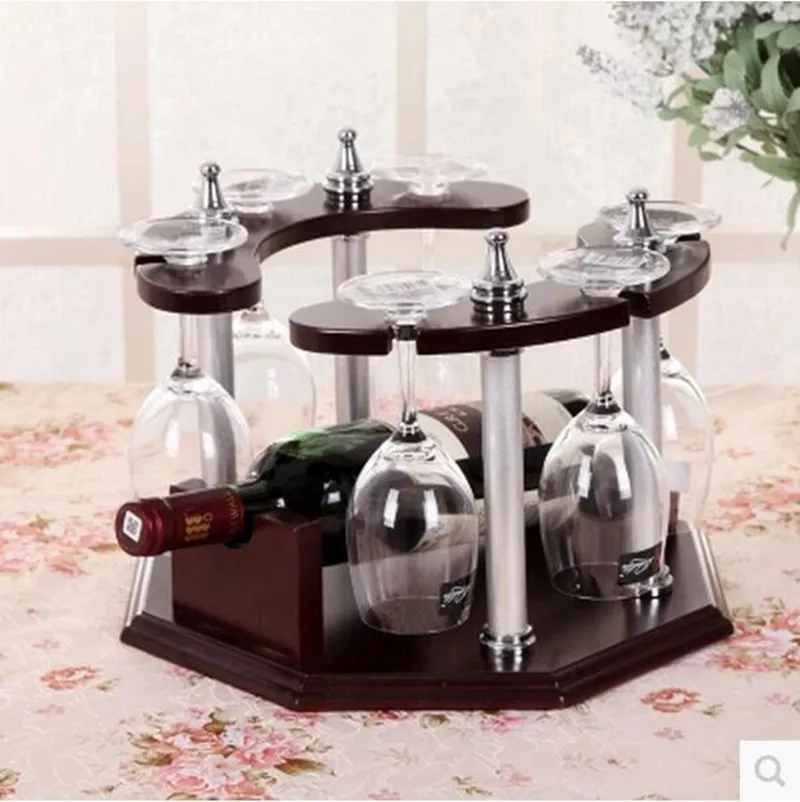 European creative wine rack bar ornaments factory direct custom wood