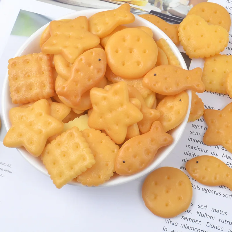 

8Pcs/Lot Slime Charms Cheese Biscuit Resin Flatback Plasticine Slime Accessories Beads Making Supplies DIY Scrapbooking Crafts