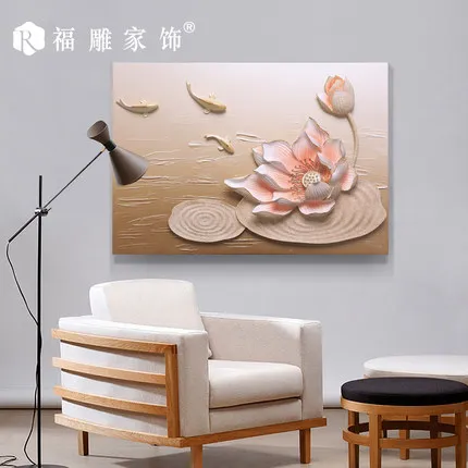 

Fu carved Home decoration electric meter box decorative painting can be pushed and pulled off the distribution box, dining room