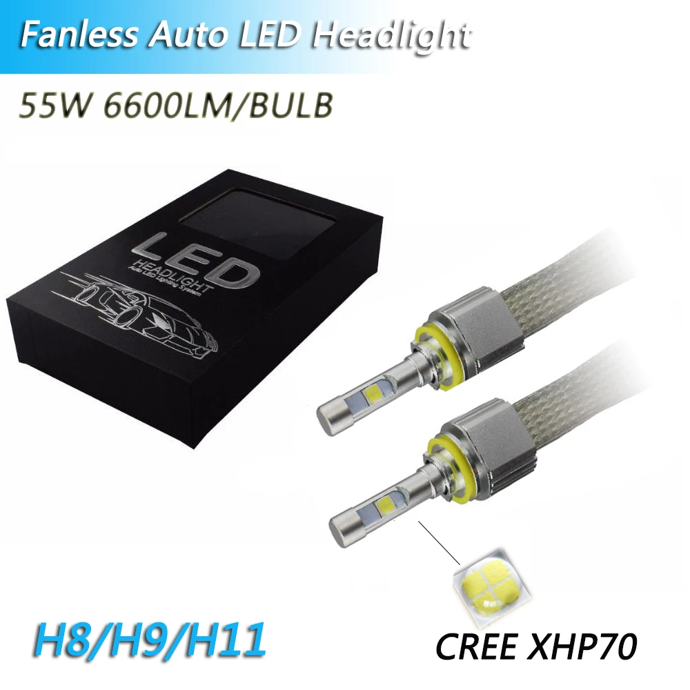 Небольшой объем все в одном без вентилятора 9005 hb3 9006 hb4 9012 hir2 h11 h7 h4 led cr ee xhp70