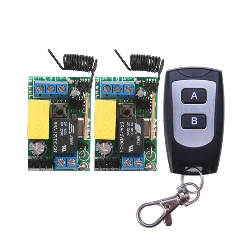 

High Quality New 220V 10A 1 Channel Wireless Relay Remote Control Switch RF Mini Receiver Input Output 220V