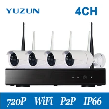 Plug and Play 4CH Wireless NVR Kit HD 720P Indoor Outdoor IR Night Vision Security IP Camera WIFI CCTV System Surveillance kit