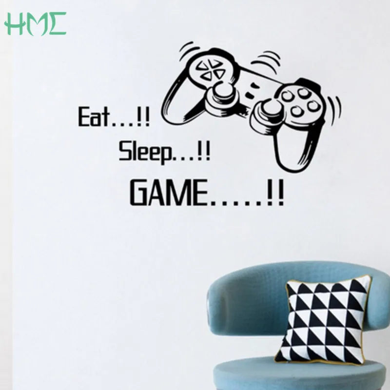 New Eat Sleep Game Decal Gaming Vinyl Sticker Joystick Gamepad Gamer Wall Art Design Teen Room Gaming Room Wall Sticker Designer Wall Stickers Wall Stickerroom Wall Stickers Aliexpress aliexpress