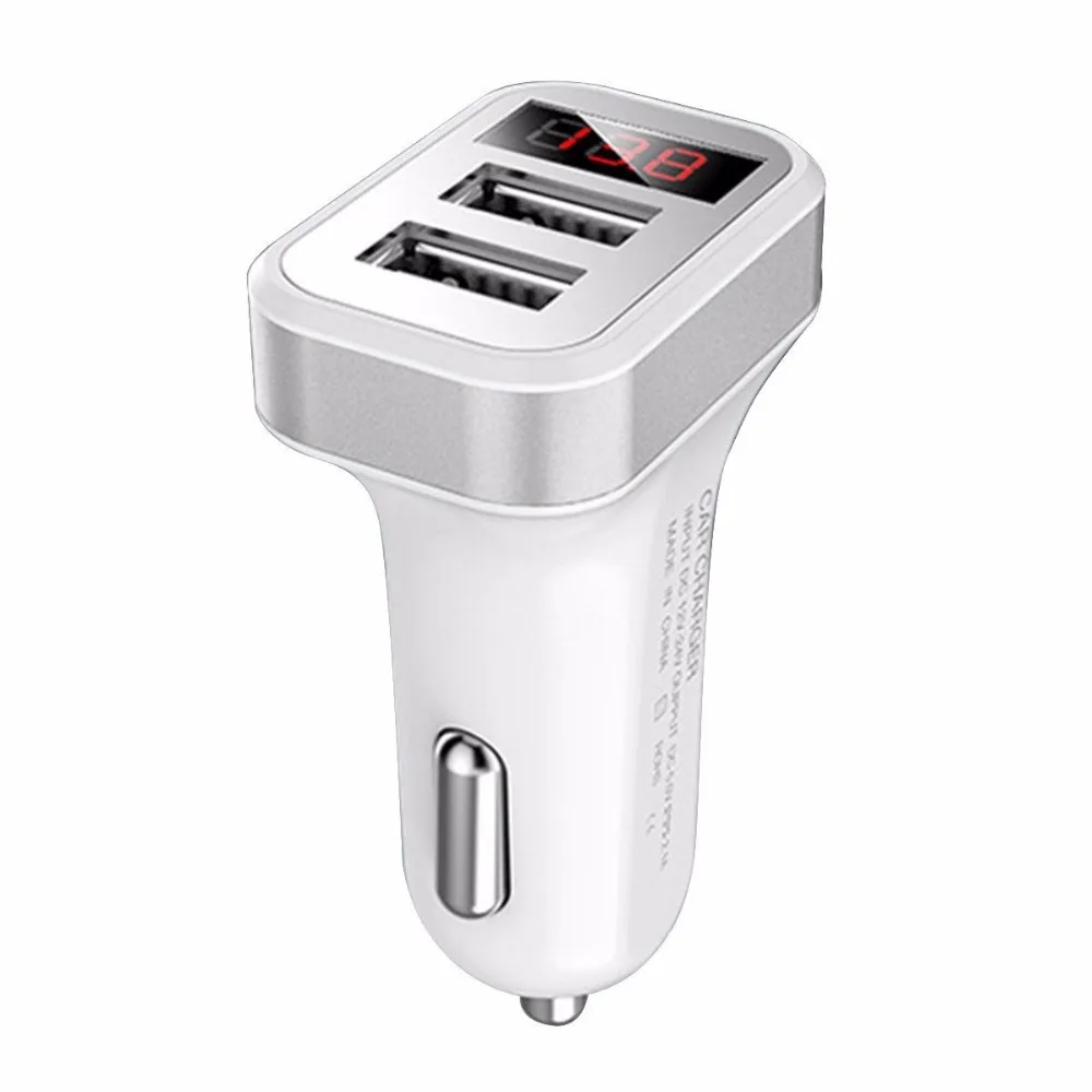 

LYBALL 2.1A Fast Dual USB Car Charger for Moblie Phone Voltage Meter Monitor USB Adapter for Smartphone LED Voltage Amps Display