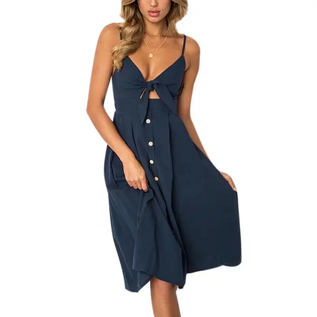 Buy Sexy Strap Summer Dress Casual Backless Sexy Dress