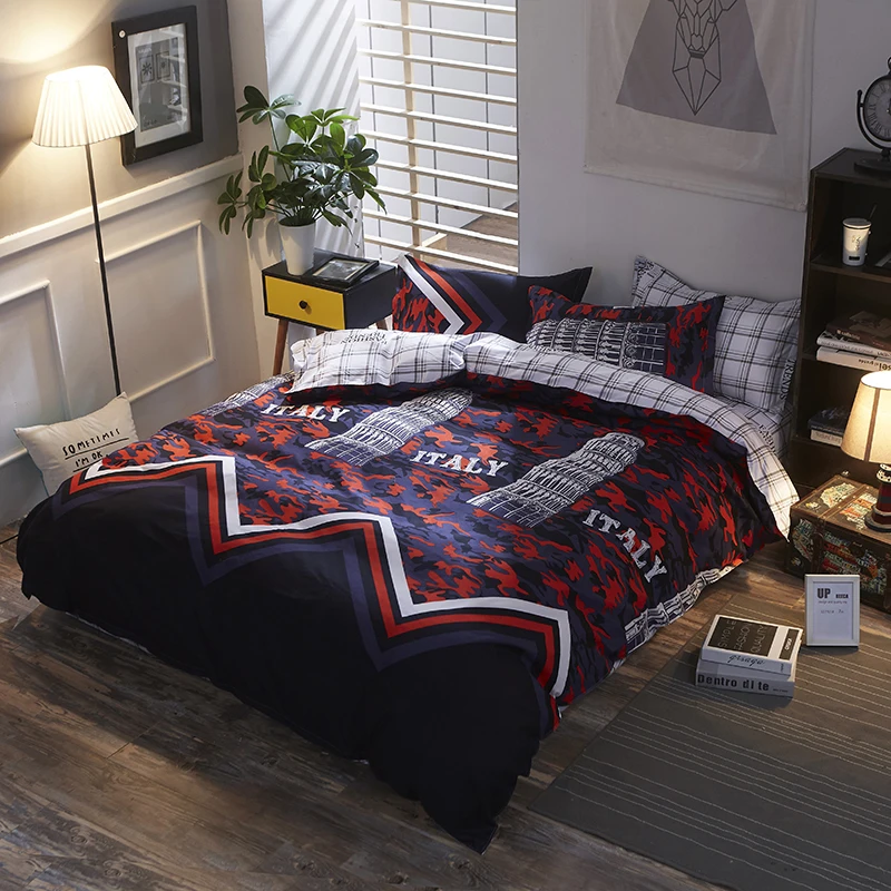 Leaning Tower Of Pisa Bedding Set Passionate Red Italy Duvet
