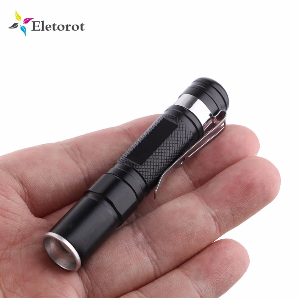 

Mini LED Portable Pen Flashlight Pocket Torch Light 1000LM 1Mode Adjustable Focus Zoomable Handy Camping Linternas With Clip