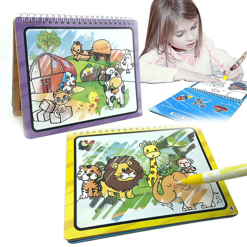 

Children's picture book Magic Water album can be reused magic Shimizu draw water painting calligraphy and painting board