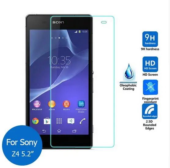 

For Sony Xperia Z4 Z 4 tempered glass film 2.5 9h Safety Protective screen protector on Z4 +clean kits><