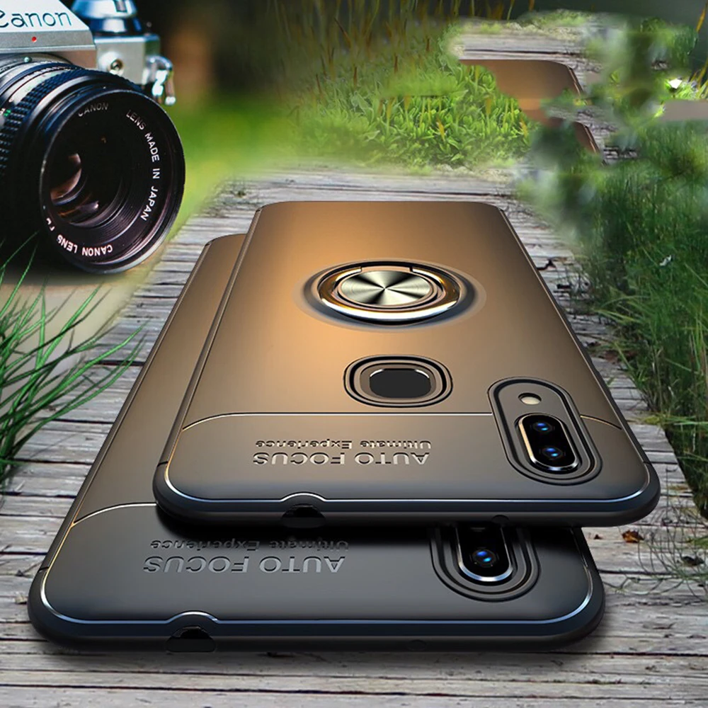 Роскошный автомобильный чехол с кольцом для телефона Xiaomi Redmi Note 7 Pro 6 Mi Play