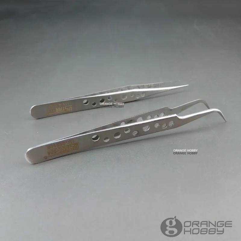 

OHS Ustar UA 90210E Model Special Purpose Angled Tweezers 90210 Straight Tweezers Hobby Craft Tools Fine Accessory