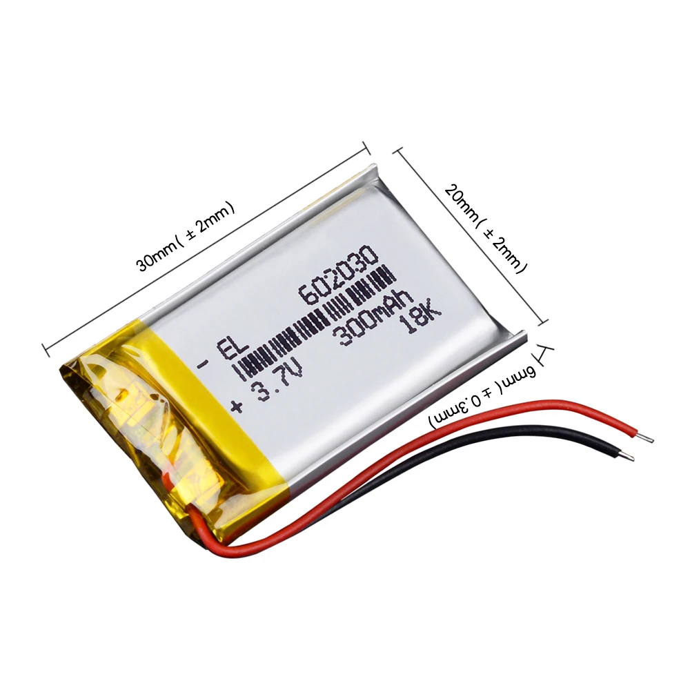 3 7 V 300mAh 602030 литий полимерный ионный аккумулятор Lipo cells для Bluetooth спикера тахографа