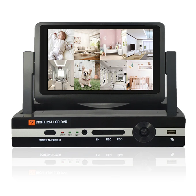 CCTV 8ch 1080N цифровой видеорегистратор с " ЖК-разрешением 800*600 Гибридный DVR HVR NVR домашняя система безопасности JSA