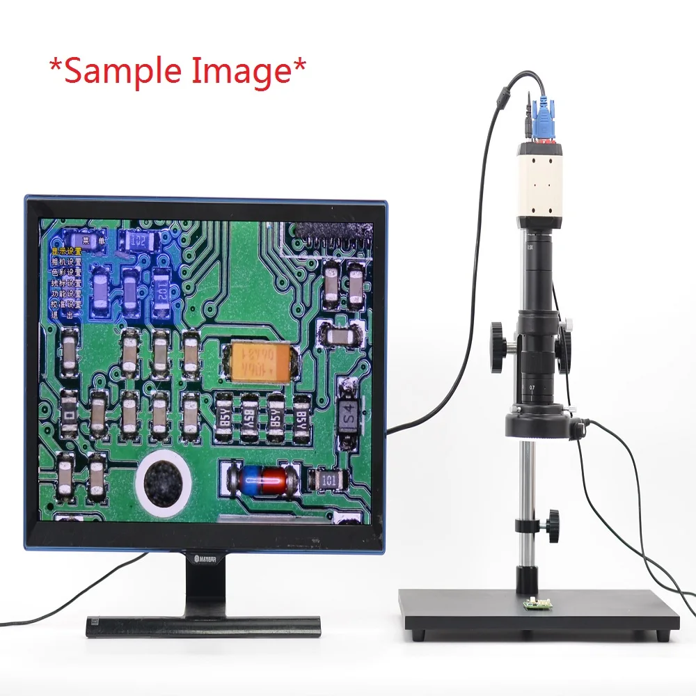 1080P VGA AV USB 3 в 1 цифровой промышленный микроскоп камера набор + большая подставка