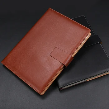 

B5 Business Notebook Hardcover 100 Sheets 200 Pages Lined Set Thick Wood-free Paper Writing Notebook with Card Holder Pen Slot