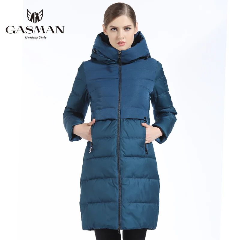 

GASMAN 2018 Brand Women Winter Down Jacket Long Slim Style Fashion Jackets And Coats Winter For Women Parka Thick Winter Long