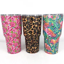 

304 stainless steel Colorful Thermos cup Ice cube Mug car Travel cups Coffee Beer Cooler Mugs gift 900ml/30oz