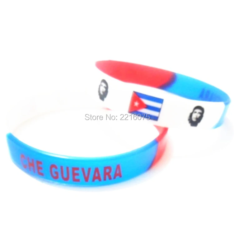 

300pcs flag Cuba Che Guevara wristband silicone bracelets free shipping by DHL express