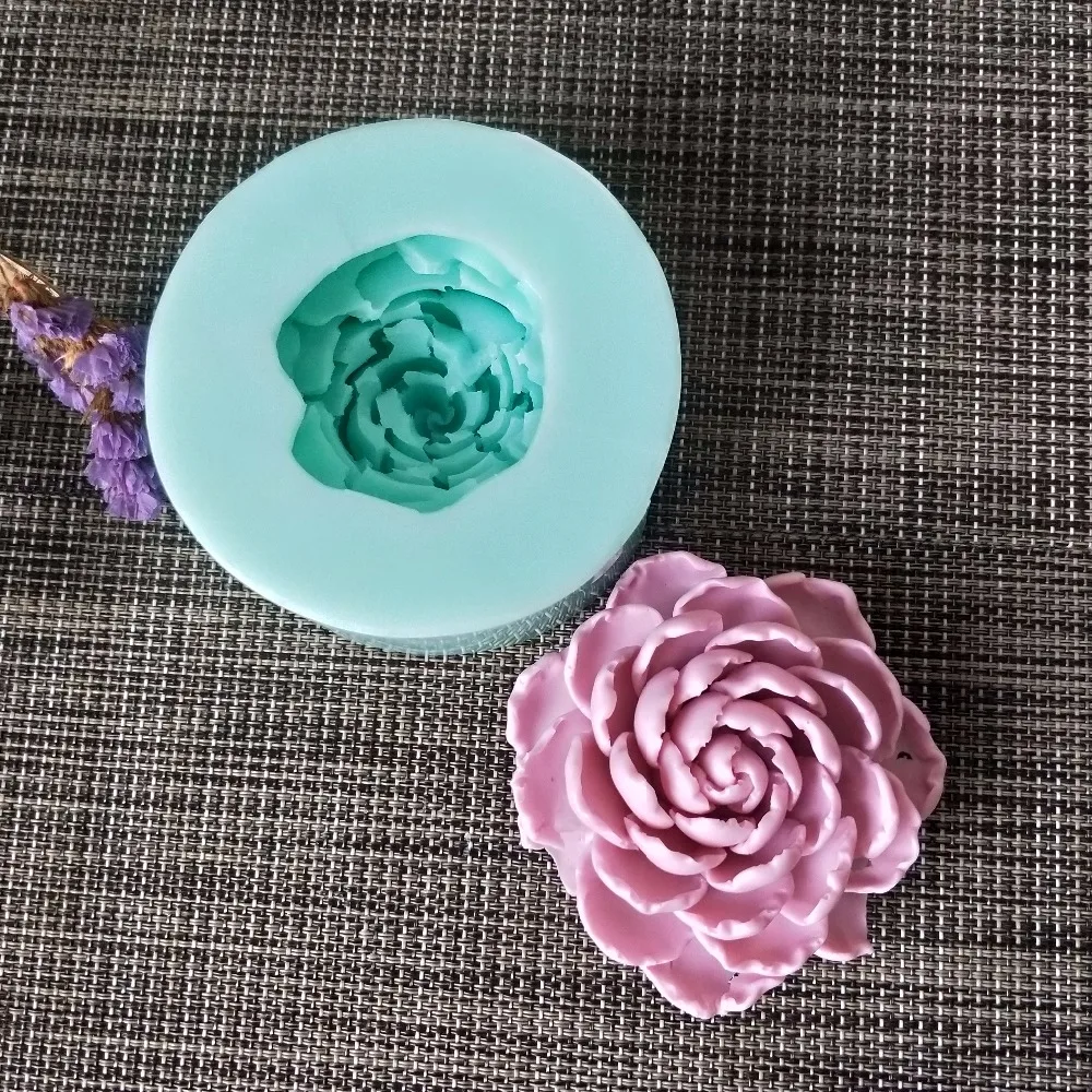 HC0112 PRZY 3D цветок Пион Роза Форма хризантемы силиконовая форма для мыла Свеча Арома формы для изготовления мыла Плесень Смола глина