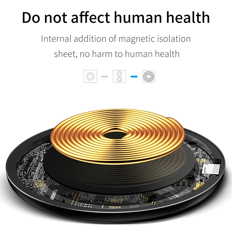 Baseus 10W Qi Wireless Charger For iPhone 11 Pro X Xs Max Glass Fast Wirless Wireless Charging Pad