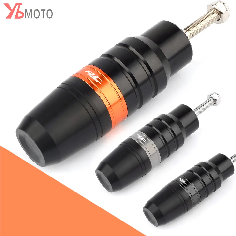 Goedkoop 2018 Mode Accessoires Voor KTM DUKE 390 RC 390 DUKE390 RC390 Motorfietsen Uitlaat Sliders Crash Protector Black amp; Oranje amp; titanium