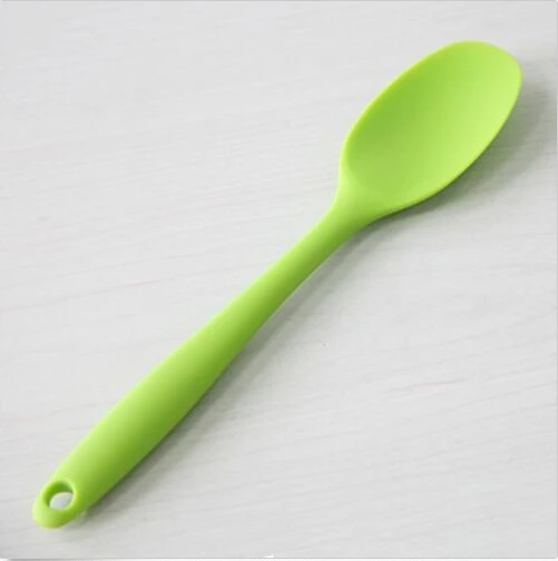 

1 Pcs Silicone Spoon High-grade Mixing Spoon Utensil Cake Putty Spatula Bakeware Home Tableware Kitchen Soup Spoons