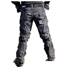 Тактические военные армейские брюки с подушечками, тренировочная одежда с изображением лягушки, Феникс, ACU, FG-платье с рукавами, черные камуфляжные штаны, S-XXL