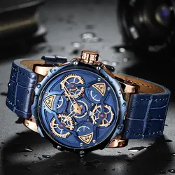 Мини-часы Focus для мужчин 2019 модные роскошные брендовые кожаные военные спортивные часы для мужчин водонепроницаемые хронограф Relogios