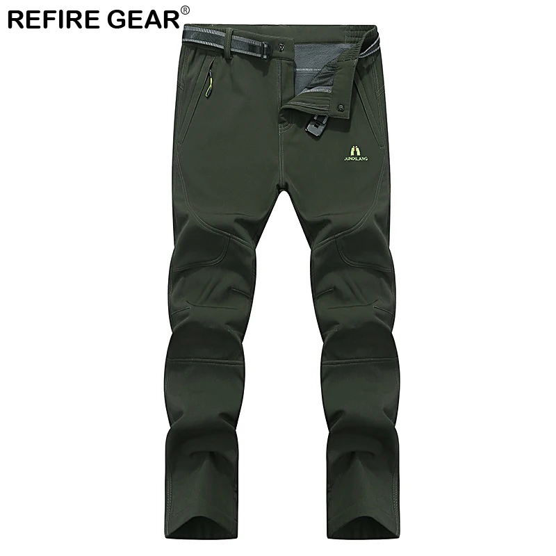 Refire engranaje invierno hombres Pantalones suaves de Shell polar cortaviento impermeable pantalones calientes pesca Camping caminata esquí Trekking Pantalones Refire engranaje invierno hombres Pantalones suaves de Shell polar cortaviento impermeable pantalones calientes pesca Camping caminata esquí Trekking Pantalones