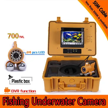 

(1 set) 50M cable 7 Inch TFT-LCD Color Display HD 700TVL Line Under water Camera Lens Fishing DVR 24 White LED waterproof