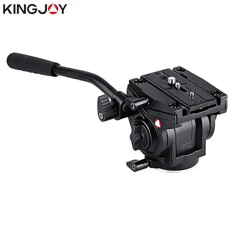 Hidráulico para Slr Cabeça de Vídeo Kingjoy Oficial Vt 3510 Cabeça Panorâmica Tripé Fluido Dslr Câmera Tripé Monopé Estande Suporte Móvel