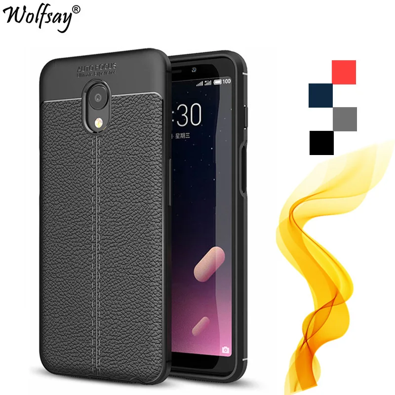 Чехол mblu S6 для Meizu M6S Роскошный чехол с текстурой личи из кожи силиконовый