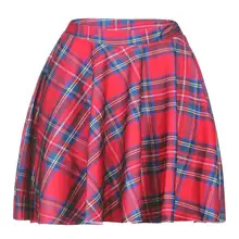 Red Plaid font b Women b font Sexy Pleated font b Skirts b font Tennis Bowling