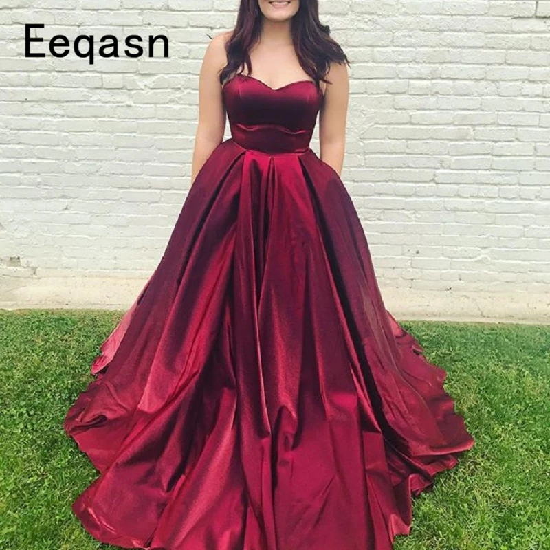 burgundy ball gown