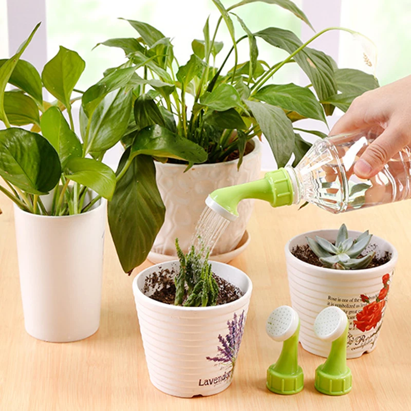 

2018 Real 2pcs Garden Spray Waterer Sprinkler Portable Plant Watering Nozzle Tool Used For Almost Of Bottles Plastic Gardening